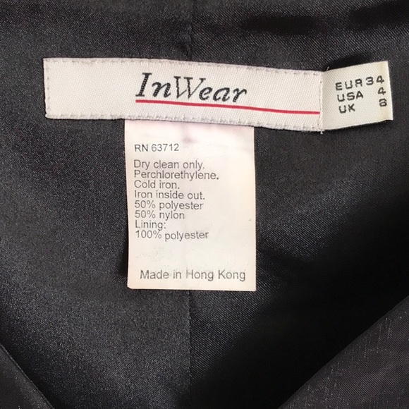 InWear Dressy Black Sleeveless Top with Embossed Flower Beading, Size 4 - Picture 8 of 14